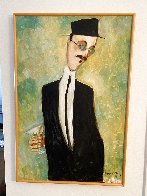 Man With Martini 1993 36x24 Original Painting by Clifford  Bailey - 1