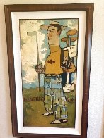 Golfer Embellished - Huge Limited Edition Print by Clifford  Bailey - 1