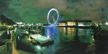 London Eye 2010 19x23 Original Painting - Darren Baker London Eye 2010 19x23 Original Painting - Darren Baker