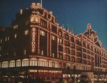 Harrods in London 2009 53x42 Original Painting - Darren Baker Harrods in London 2009 53x42 Original Painting - Darren Baker