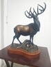 Elk Bronze Sculpture 1985 18 in Sculpture by Gerald Balciar - 1