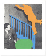 Two Figures: One Leaping (Orange); One Reacting (With Blue and Green) 2005 Limited Edition Print by John Anthony Baldessari - 1 Two Figures: One Leaping (Orange); One Reacting (With Blue and Green) 2005 Limited Edition Print by John Anthony Baldessari - 1