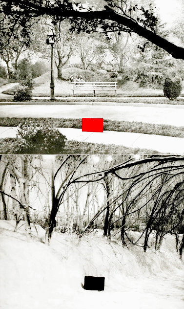 Two Sets (One With Bench) AP 1990 HS - Huge Limited Edition Print by John Anthony Baldessari