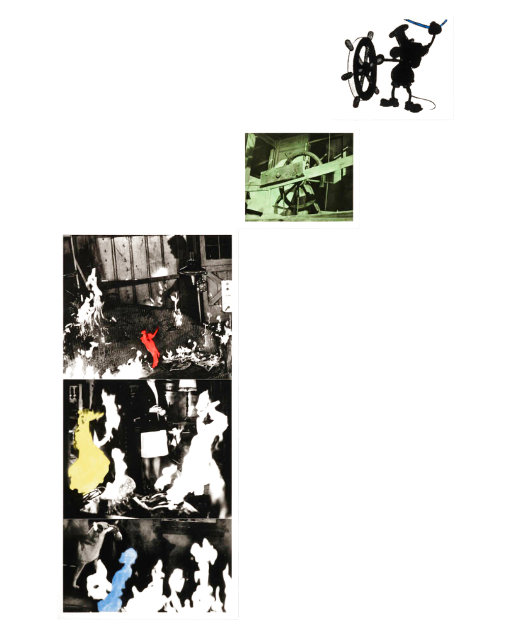 Helmsmen (With Various Fires) AP Triptych 1990 - Huge Mural Size Limited Edition Print by John Anthony Baldessari