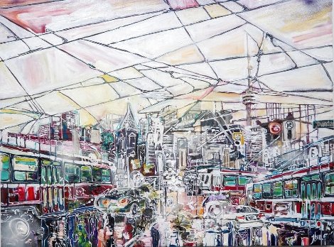 In Transit 40x70 - Huge Mural Size Original Painting - Johnathan Ball