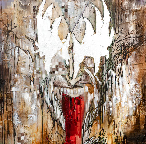 Demon 38x38 Original Painting - Johnathan Ball