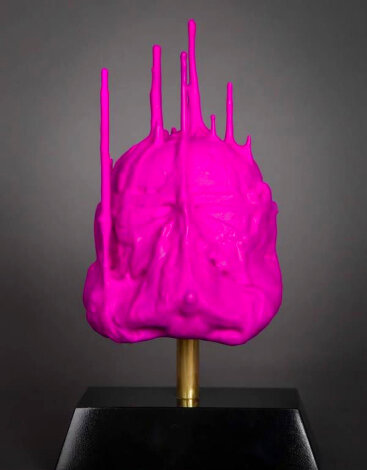 Pink Stormtrooper  Mixed Media Sculpture 11 in Sculpture - Johnathan Ball