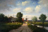 Pastoral Dutch Landscape with Windmill 2007 24x36 Original Painting by Simon Balyon - 0