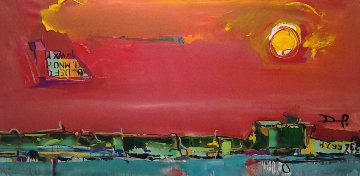 Banegas Abstract 2013 32x66 Huge Original Painting - David Banegas Banegas Abstract 2013 32x66 Huge Original Painting - David Banegas