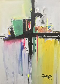 Banegas Abstract 2017 41x56 Huge Original Painting - David Banegas