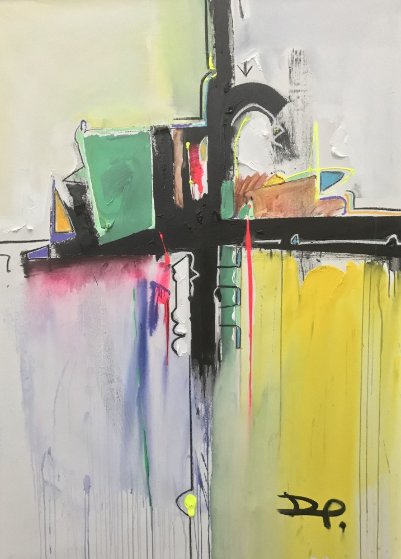 Banegas Abstract 2017 41x56 Original Painting by David Banegas Banegas Abstract 2017 41x56 Original Painting by David Banegas
