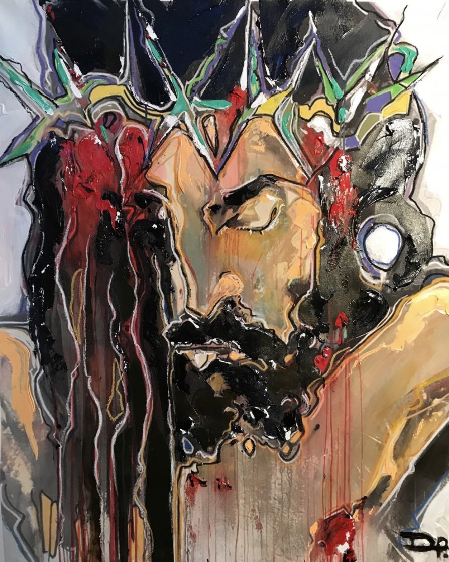Jesus Embellished 2017 Huge Limited Edition Print by David Banegas