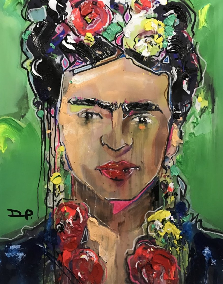 Frida Embellished 2017  Huge Limited Edition Print by David Banegas