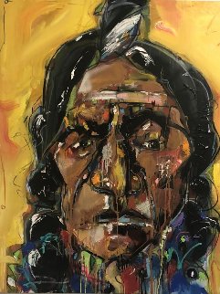 Chief Db 2012 54x42 Huge Original Painting - David Banegas Chief Db 2012 54x42 Huge Original Painting - David Banegas