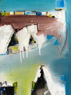 Abstract II 2012 48x21 Huge Original Painting - David Banegas