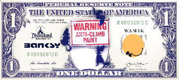 Dismal Dollar 2015 Unique 5x11 Limited Edition Print - Banksy Dismal Dollar 2015 Unique 5x11 Limited Edition Print - Banksy