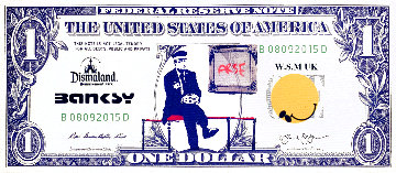 Dismal Dollar Unique 2015 5x11 Limited Edition Print - Banksy Dismal Dollar Unique 2015 5x11 Limited Edition Print - Banksy