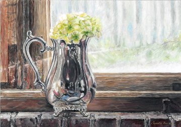 Silver Pitcher 2016 15x12 Original Painting - Camille Barnes Silver Pitcher 2016 15x12 Original Painting - Camille Barnes