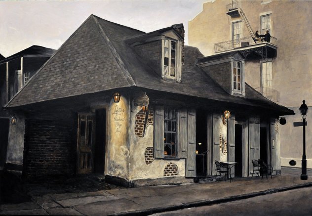 Lafitte's Blacksmith Shop - New Orleans 2013 18x26 Original Painting by Camille Barnes