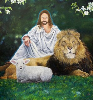 Come to the Place of My Peace 2006 38x35 Huge Original Painting - Camille Barnes Come to the Place of My Peace 2006 38x35 Huge Original Painting - Camille Barnes