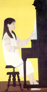 Girl at Piano 1973 Limited Edition Print - Will Barnet
