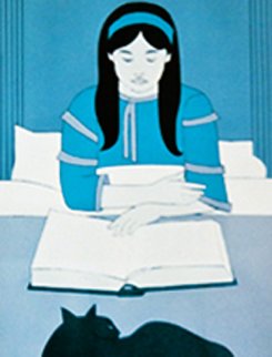 Child Reading Red AP Limited Edition Print - Will Barnet Child Reading Red AP Limited Edition Print - Will Barnet
