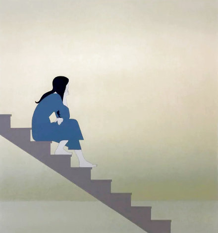 Stairway to the Sea AP 1982 - Huge Limited Edition Print - Will Barnet