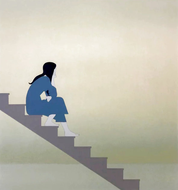 Stairway to the Sea AP 1982 - Huge Limited Edition Print by Will Barnet