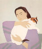 Woman and White Cat  1971 Limited Edition Print by Will Barnet - 0