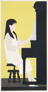 Girl at Piano 1973 Limited Edition Print - Will Barnet Girl at Piano 1973 Limited Edition Print - Will Barnet