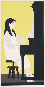 Girl at Piano 1973 HS - Huge Limited Edition Print by Will Barnet - 2
