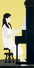 Girl at Piano 1973 HS - Huge Limited Edition Print by Will Barnet - 0