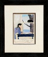 Spirit of Youth Mixed Media 23x19 Works on Paper (not prints) by Will Barnet - 2 Spirit of Youth Mixed Media 23x19 Works on Paper (not prints) by Will Barnet - 2