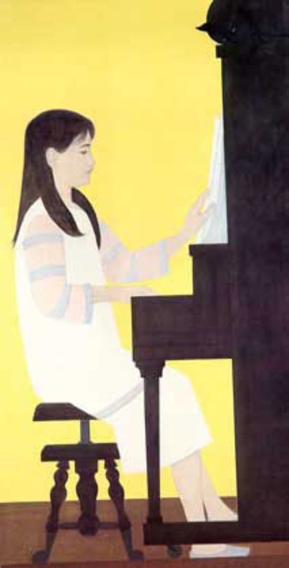 Girl at Piano 1973 Limited Edition Print by Will Barnet Girl at Piano 1973 Limited Edition Print by Will Barnet
