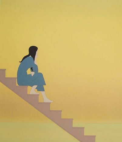 Stairway to the Sea 1982 Huge Limited Edition Print - Will Barnet