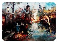 Cityscape 1946 12x15 Original Painting by Edward Barton - 2 Cityscape 1946 12x15 Original Painting by Edward Barton - 2