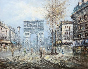 Paris 40x70 Super Huge! Original Painting - Edward Barton Paris 40x70 Super Huge! Original Painting - Edward Barton