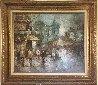 Untitled European Cityscape 28x32 Original Painting by Edward Barton - 1