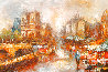 Untitled Parisian Cityscape 1946 42x31 - France Original Painting by Edward Barton - 0