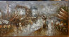 Untitled European Cityscape 18x36 Original Painting by Edward Barton - 1