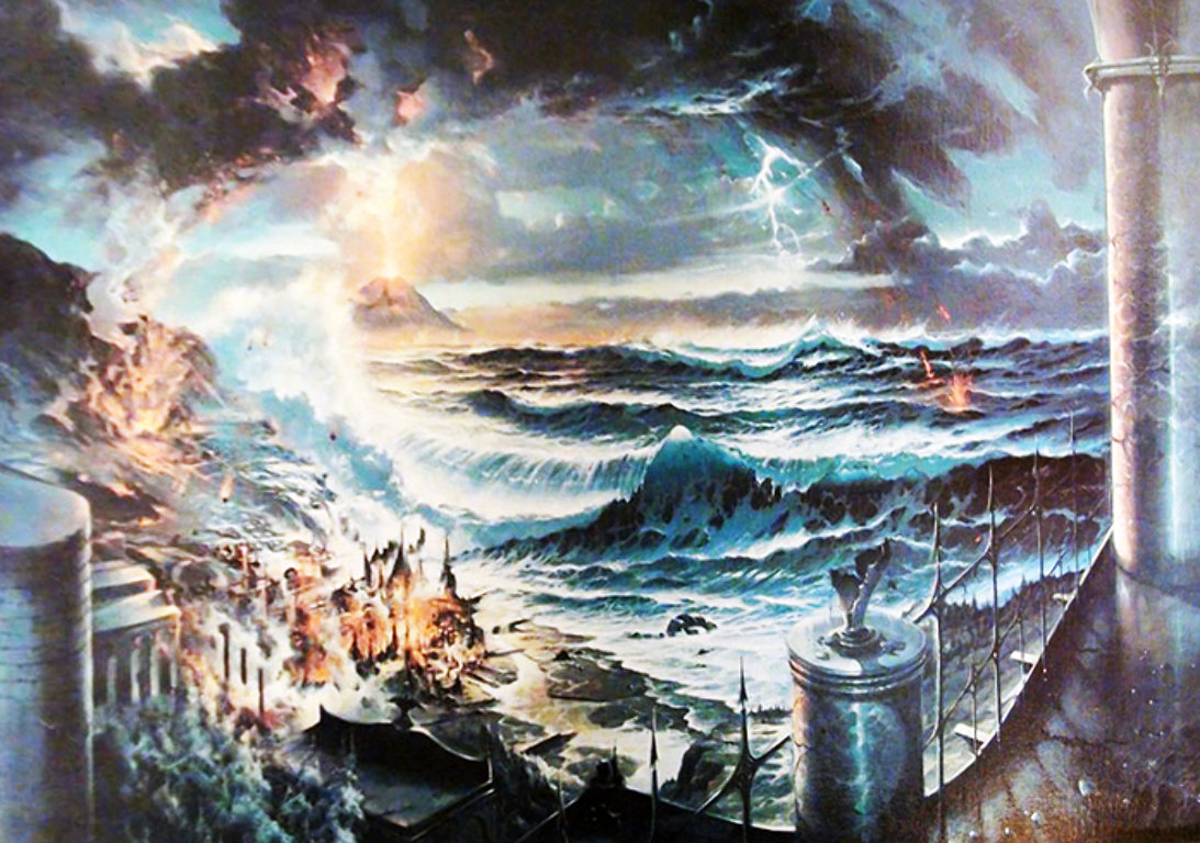 Sinking of Atlantis 1976 by Edward Barton