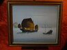 Untitled Asian  Seascape 1960 29x25 Original Painting by Edward Barton - 1