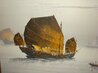 Untitled Asian  Seascape 1960 29x25 Original Painting by Edward Barton - 0