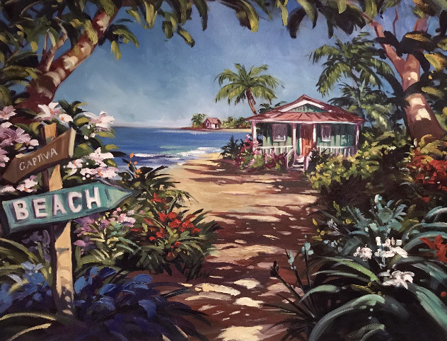 Beach 30x40 Original Painting by Steve Barton
