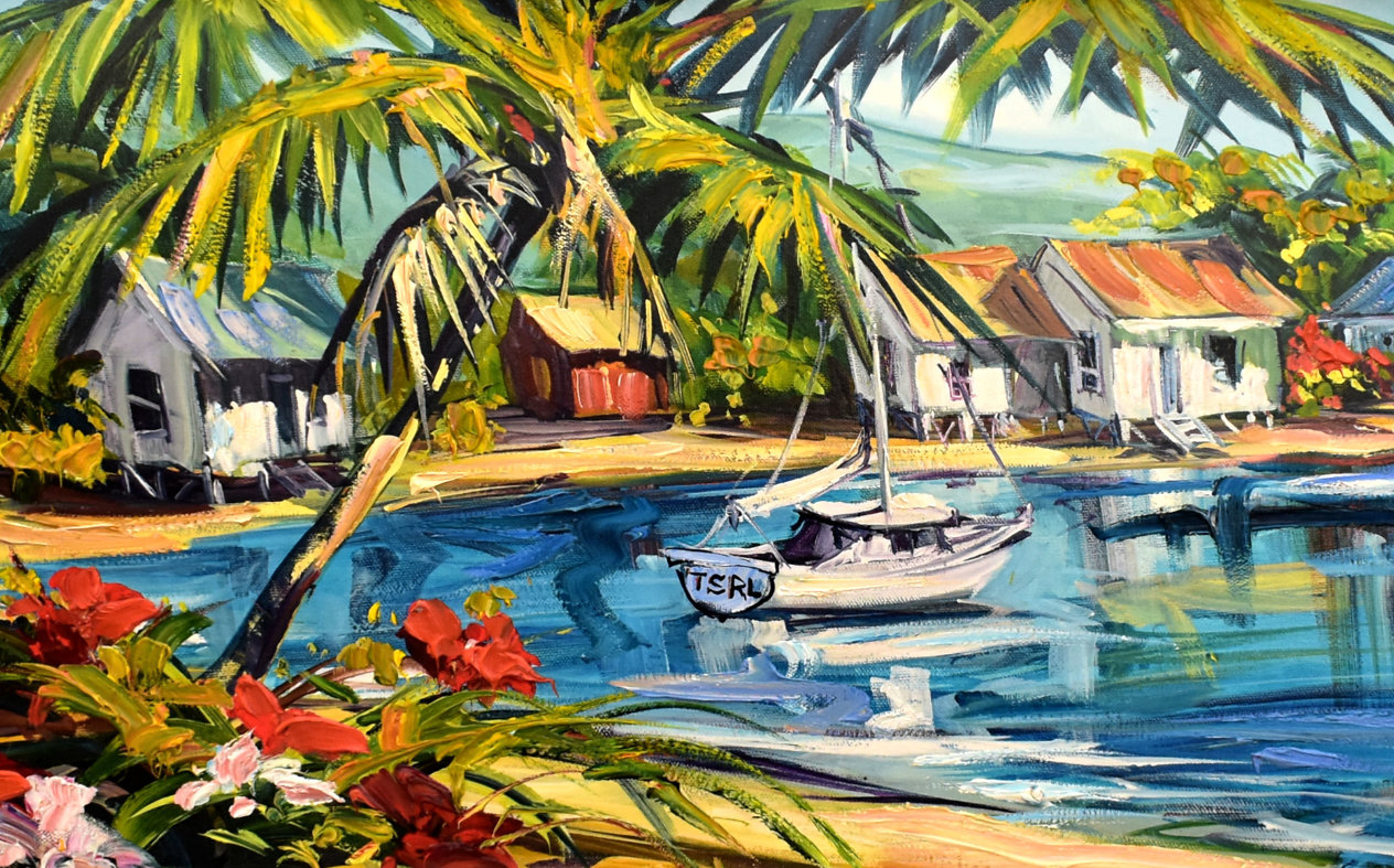 Beach Villas 2011 Embellished by Steve Barton For Sale on Art Brokerage