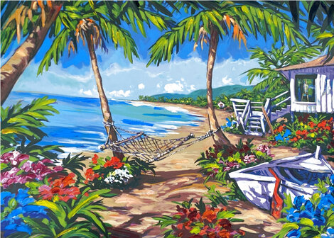 True Treasure 2002 Embellished Giclee on Canvas  -  Wavy Frame Limited Edition Print - Steve Barton