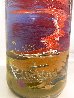 Simply Relaxing  Seascape Painting with Painted Wine Bottle - 2012 38x49 Wavey Frame Limited Edition Print by Steve Barton - 7