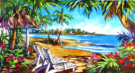 Sweet Romance 2006 Embellished Giclee on Canvas  - Huge - Wavy Frame Limited Edition Print - Steve Barton