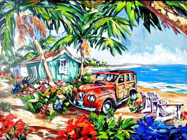 Window to Paradise 2004 - Embellished Giclee on Canvas - Wavy