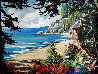 Day in Paradise 2005 39x49 - Huge Painting - Wavy Frame - Lake Tahoe, California Original Painting by Steve Barton - 0